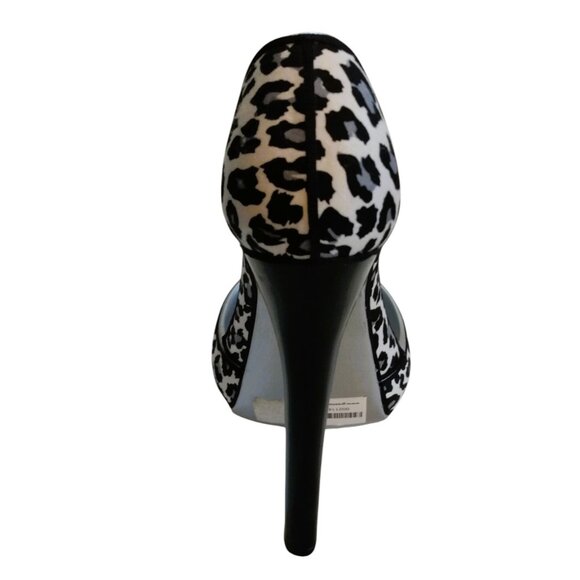Wine ❤️Lover-Leopard Print Stiletto Heel Wine Caddy-Black & White-8"H. - Picture 13 of 16